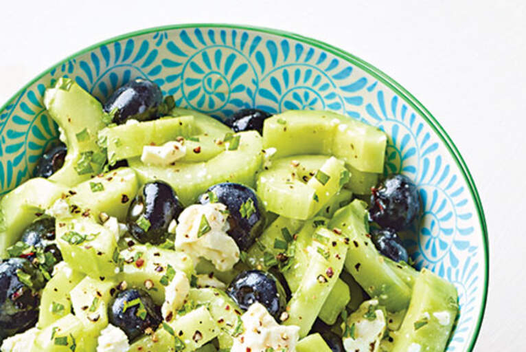 Cucumber & Blueberry Salad with Feta