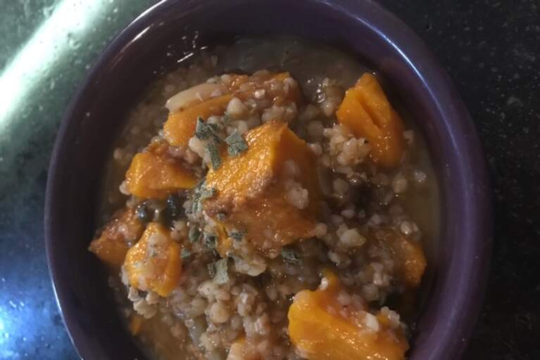 Winter Squash, Buckwheat & Sage Soup
